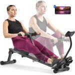 Rameur de fitness compact avec 12 niveaux de résistance, appareil réglable pour entraînement complet ... Rameur de fitness compact avec 12 niveaux de résistance, appareil réglable pour entraînement complet ...