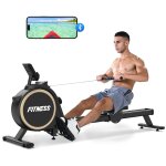 Rameur musculation d'appartement, 16 niveaux de r�sistance rameur magn�tique, glissi�res doubles am�lior�es, ...