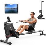 Rameur musculation, rameur d'appartement magnétique silencieux avec moniteur bluetooth, charge maximale ... Rameur musculation, rameur d'appartement magnétique silencieux avec moniteur bluetooth, charge maximale ...