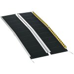 Rampe de fauteuil roulant rampe de chargement rampe d'accs antidrapante pliable avec bordures de scurit ...