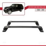 Compatible avec range rover vogue (l322) 2002 - 2012 ace - 3 barres de toit railing porte - bagages de ...