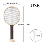 Raquette electrique anti - moustiques pliable pour la maison, portable, rechargeable par usb, lampe anti ...