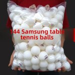 Raquette de ping - pong professionnelle authentique samsung grade 3 abs nouveau matriau 40 + mm blanc ...