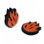 Raquette de tennis 2 pices en silicone antichoc orange