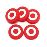 Raquette de tennis en caoutchouc de silicone, cible rouge mignonne, amortisseur de vibrations, 1 pice ...