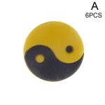 Raquette de tennis en forme de tai chi, 6 pices / lot, amortisseur de vibrations, en caoutchouc de silicone, ...