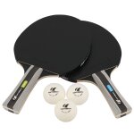 Raquette tennis de table cornilleau pack duo 2 raquettes 3 balles rouge 30969