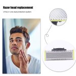 Rasoir manuel pour hommes, lame de remplacement pour la tête, pour l'extérieur, voyage, camping, portable ... Rasoir manuel pour hommes, lame de remplacement pour la tête, pour l'extérieur, voyage, camping, portable ...