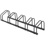 R�telier 5 v�los range - v�los support rangement v�lo 135l x 33l x 27h cm acier noir