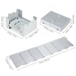 Rchaud  alcool de poche avec pare - brise, rchaud  alcool solidifi pliable avec pare - brise pour ...