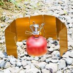Rchaud de camping windsn 8 plaques lger pare - brise pliant pour la cuisson gaz camping extrieur sac ...
