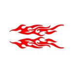 Red 29cm� autocollants totem flammes de style de voiture, 1 paire de 40cm, autocollants pour couverture ...