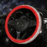 Red housse de volant auto voiture en cuir avec strass cristal pour femmes filles accessoires d'int�rieur ...