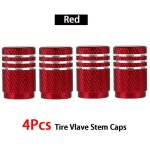 Red4 pièces / lot universel alu - alliage pneu bouchons de valve pour voiture camion moto vélo valve ... Red4 pièces / lot universel alu - alliage pneu bouchons de valve pour voiture camion moto vélo valve ...