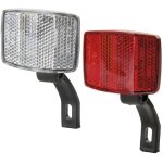 Rflecteur avant blanc + arrire rouge vlo avec support rglable catadioptre rflchissant ville route ...
