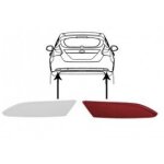 R�flecteur droit dans pare - chocs arri�re pour ford focus de f�v 2011 a 2014