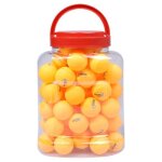 Regail 60 pcs barrel cellulod balle d'entranement de tennis de table - bleu - jaune