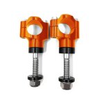 Rehausseurs de guidon 28mm riser 15mm tourtecs mc1 aluminium orange