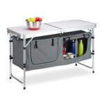 Relaxdays table de camping pliable armoire de camping table valise armoire de tente