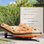 Remorque de bateau vidaxl 212 - 302 cm longueur ajustable 160 kg acier