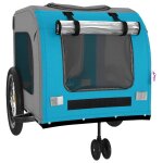 Remorque chariot transport de v�lo pour animaux de compagnie bleu helloshop26 02 0044245