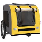 Remorque chariot transport de vlo pour animaux de compagnie jaune helloshop26 02 0044302
