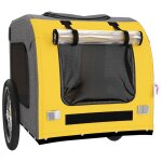 Remorque chariot transport de v�lo pour animaux de compagnie jaune helloshop26 02 0044306