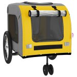 Remorque chariot transport de v�lo pour animaux de compagnie jaune helloshop26 02 0044307