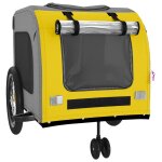 Remorque chariot transport de v�lo pour animaux de compagnie jaune helloshop26 02 0044308