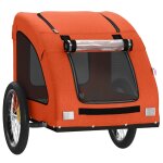Remorque chariot transport de vlo pour animaux de compagnie orange helloshop26 02 0044323