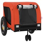 Remorque chariot transport de vlo pour animaux de compagnie orange helloshop26 02 0044346