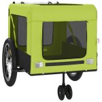 Remorque chariot transport de v�lo pour animaux de compagnie vert helloshop26 02 0044289
