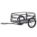 Remorque de vélo, capacité de charge de 72, 5 kg, chariot de vélo, rangement compact pliable Remorque de vélo, capacité de charge de 72, 5 kg, chariot de vélo, rangement compact pliable