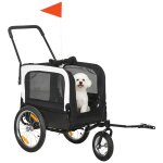 Remorque v�lo jogger 2 en 1 pour chien - remorque a v�lo pour chien - attache, drapeau, roue av pivotante, ...