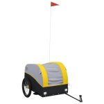 Remorque pour vlo noir et jaune 45 kg fer