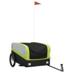 Remorque pour v�lo noir et vert 45 kg fer