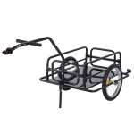 Remorque vélo remorque de transport pour vélo 155l x 71, 5l x 77h cm barre dâ¿attelage universelle pliable ... Remorque vélo remorque de transport pour vélo 155l x 71, 5l x 77h cm barre dâ¿attelage universelle pliable ...