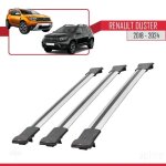 Barres de toit - fly - mod�le railing - compatible renault duster 2018 - 2023 - 3 barres - aluminium ...