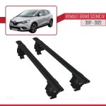 Barres de toit - ace - 4 - compatible renault grand scenic iv - aluminium - noir - charge 300 kg