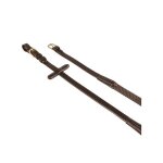 R�nes pour cheval en cuir et caoutchouc pour bridon anglais equestro