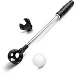 Retriever de balle de golf t�lescopique en acier inoxydable pour l'eau avec outil de saisie de putter ...