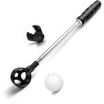 Retriever de balle de golf t�lescopique en acier inoxydable pour l'eau avec outil de saisie de putter ...