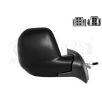 Retroviseur electrique droit noir pour peugeot partner 08 - 18