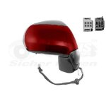 Retroviseur electrique droit rouge pour citroen c3 picasso 09 -