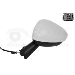 Retroviseur electrique gauche blanc pour citroen c3 11 / 09 - 16
