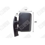 R�troviseur gauche r�glage manuel bras court - fiat ducato 1. 9 td 82 08 / 1990 - 03 / 1994