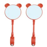 R�troviseur de v�lo pour enfants, 2 pi�ces, en plastique, miroir en verre de dessin anim�, d�coration ...