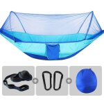 Reytoranyway - hamac de camping en nylon, 250x120cm, avec moustiquaire, simple, double, poteau a ouverture ...