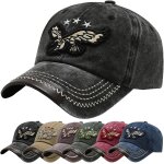 Rfgvc - casquette de baseball aigle broderie, unisexe rglable bonnet respirant anti - uv protection ...