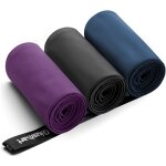 Rfvvv - lot de 3 serviettes en microfibre (50 x 100 cm) - séchage rapide et douce - pour le sport, le ... Rfvvv - lot de 3 serviettes en microfibre (50 x 100 cm) - séchage rapide et douce - pour le sport, le ...